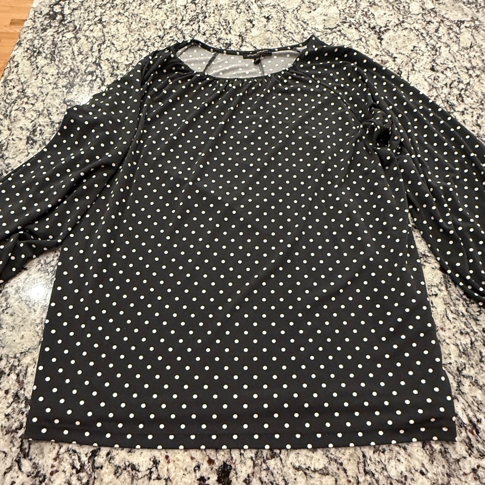 Banana Republic Black and White Polka Dot Blouse